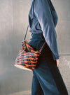 Exquisite J - Pink raffia crossbody bag
