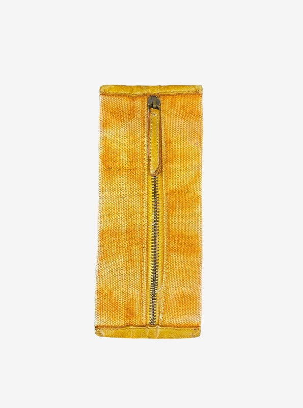 Mustard canvas combined pencil case